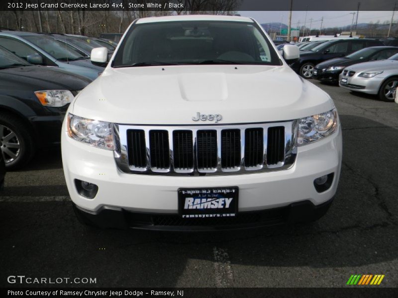Stone White / Black 2012 Jeep Grand Cherokee Laredo 4x4