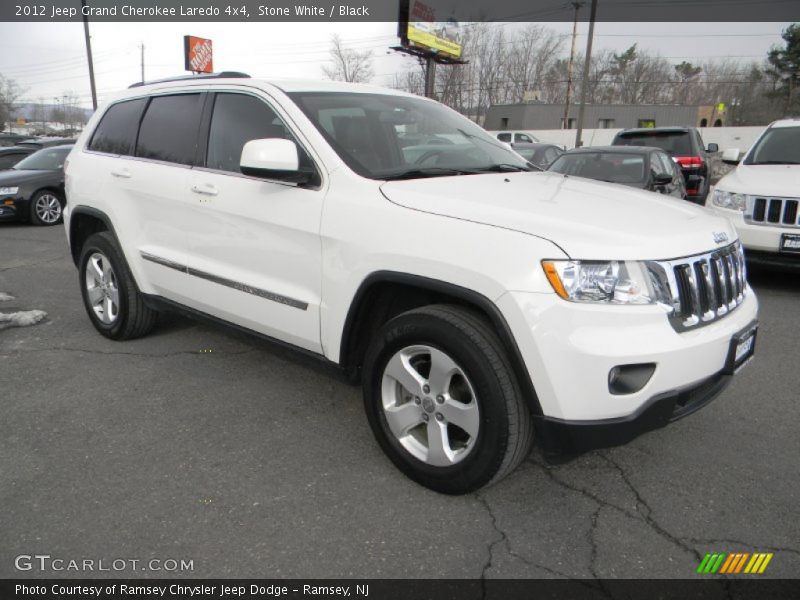 Stone White / Black 2012 Jeep Grand Cherokee Laredo 4x4