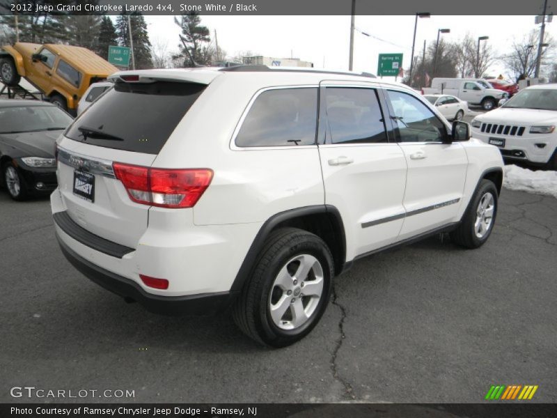 Stone White / Black 2012 Jeep Grand Cherokee Laredo 4x4