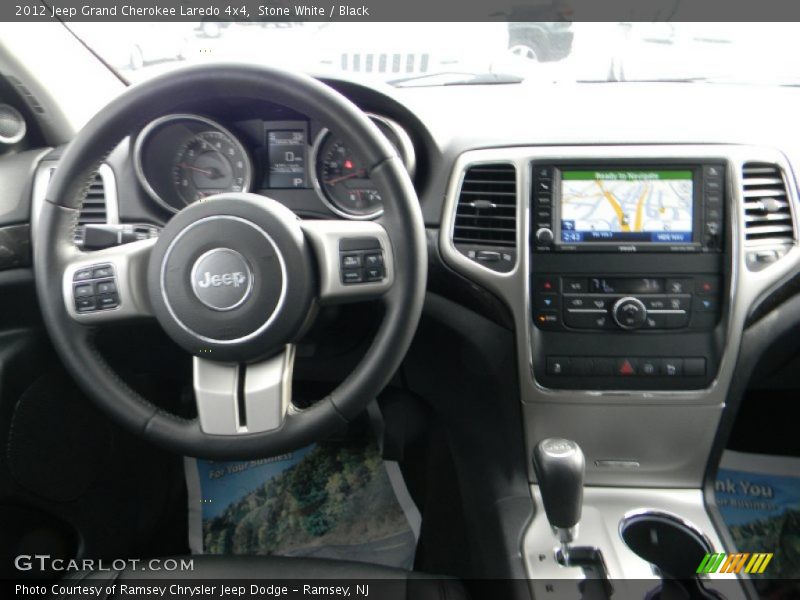 Stone White / Black 2012 Jeep Grand Cherokee Laredo 4x4
