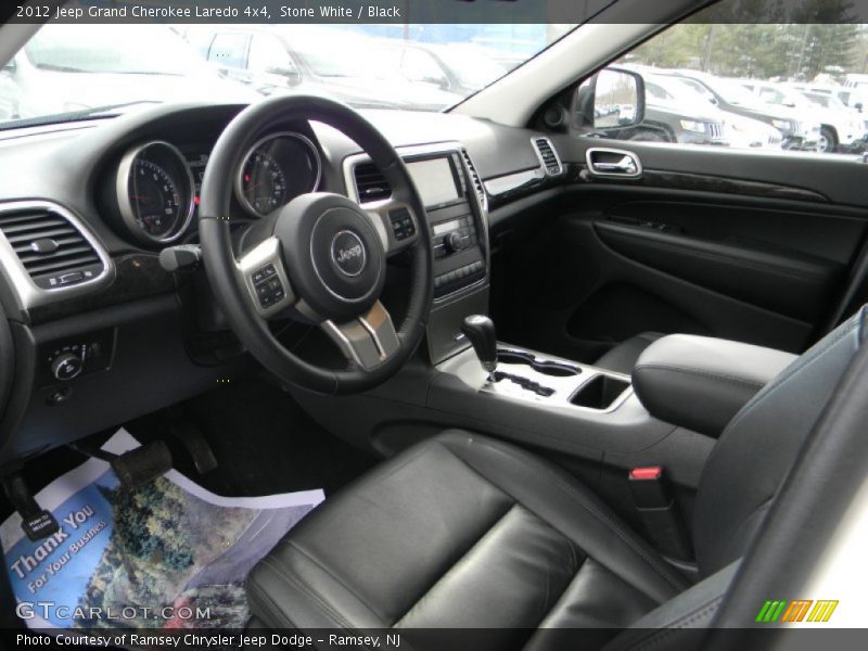Stone White / Black 2012 Jeep Grand Cherokee Laredo 4x4