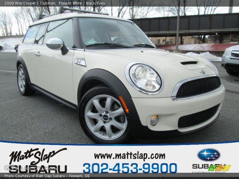 Pepper White / Black/Grey 2009 Mini Cooper S Clubman