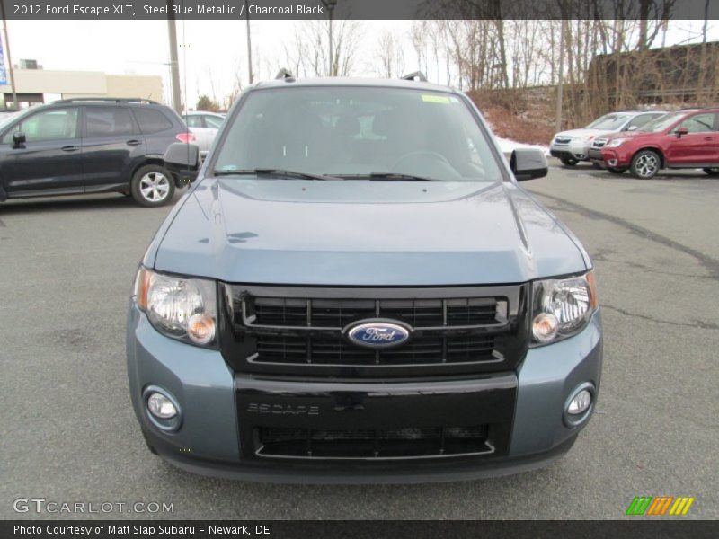 Steel Blue Metallic / Charcoal Black 2012 Ford Escape XLT