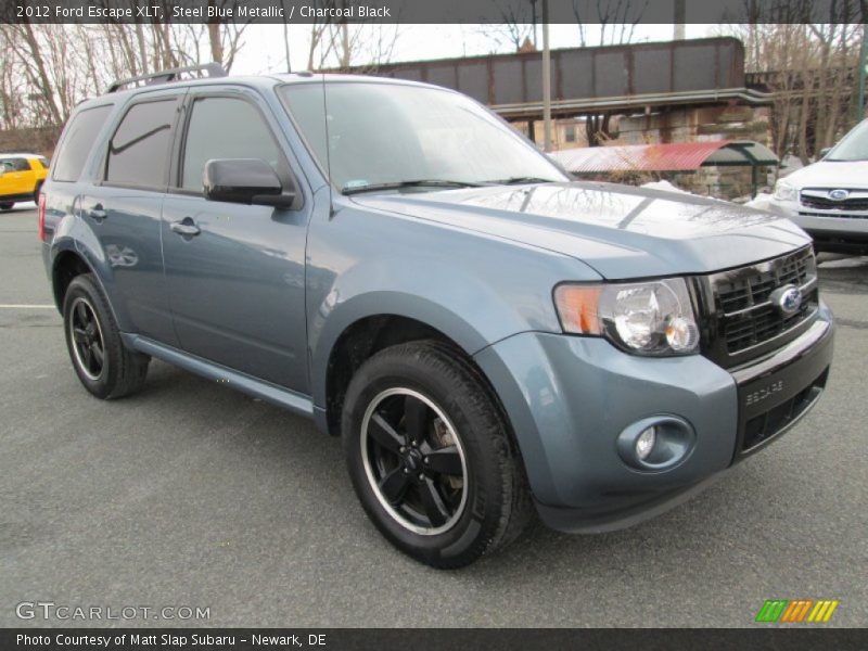 Steel Blue Metallic / Charcoal Black 2012 Ford Escape XLT