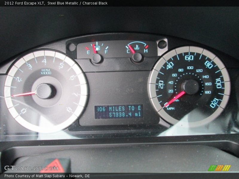 Steel Blue Metallic / Charcoal Black 2012 Ford Escape XLT