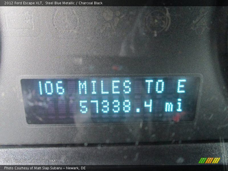 Steel Blue Metallic / Charcoal Black 2012 Ford Escape XLT