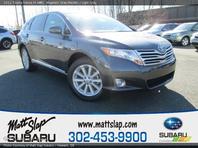Magnetic Gray Metallic / Light Gray 2011 Toyota Venza I4 AWD