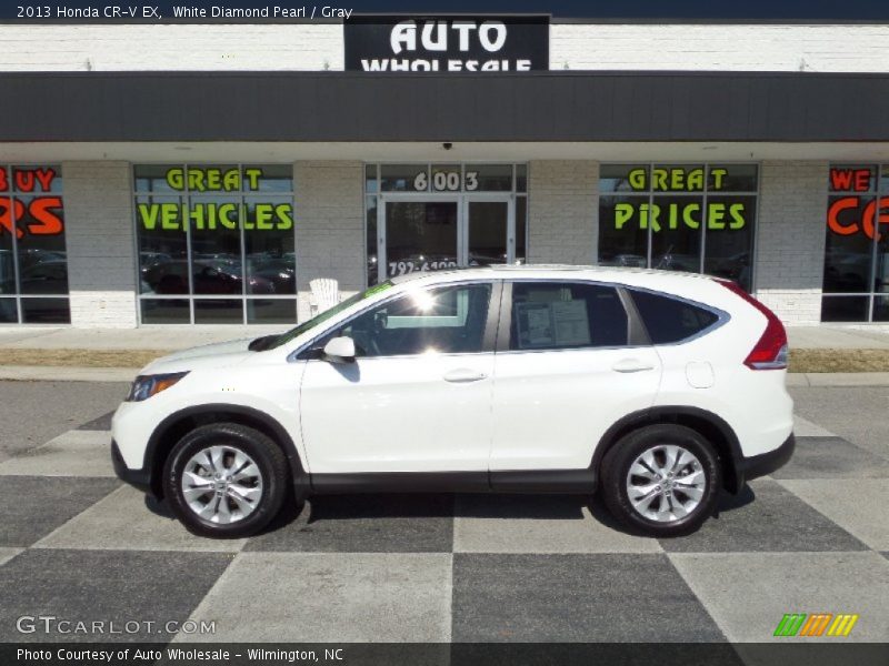 White Diamond Pearl / Gray 2013 Honda CR-V EX