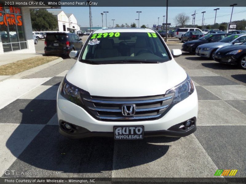 White Diamond Pearl / Gray 2013 Honda CR-V EX