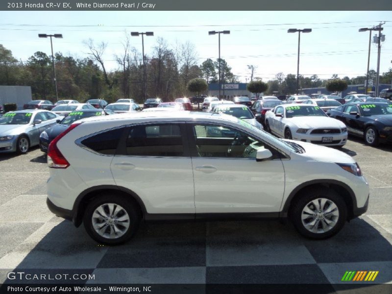 White Diamond Pearl / Gray 2013 Honda CR-V EX