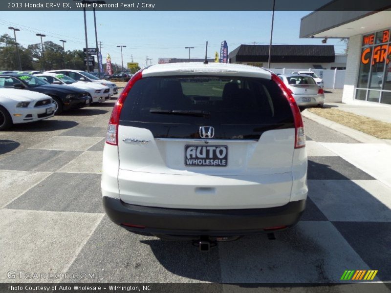 White Diamond Pearl / Gray 2013 Honda CR-V EX