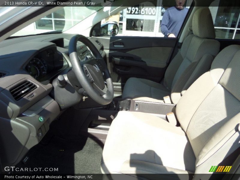 White Diamond Pearl / Gray 2013 Honda CR-V EX