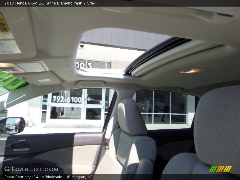 White Diamond Pearl / Gray 2013 Honda CR-V EX