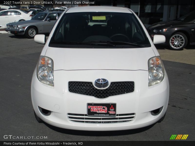 Polar White / Dark Charcoal 2007 Toyota Yaris 3 Door Liftback