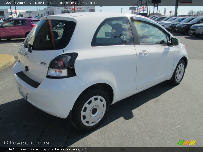Polar White / Dark Charcoal 2007 Toyota Yaris 3 Door Liftback