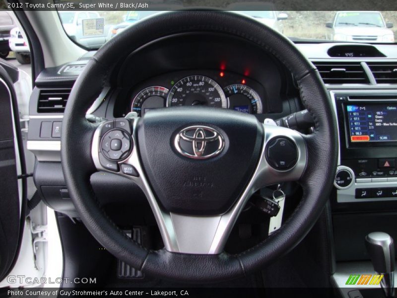 Super White / Black/Ash 2012 Toyota Camry SE