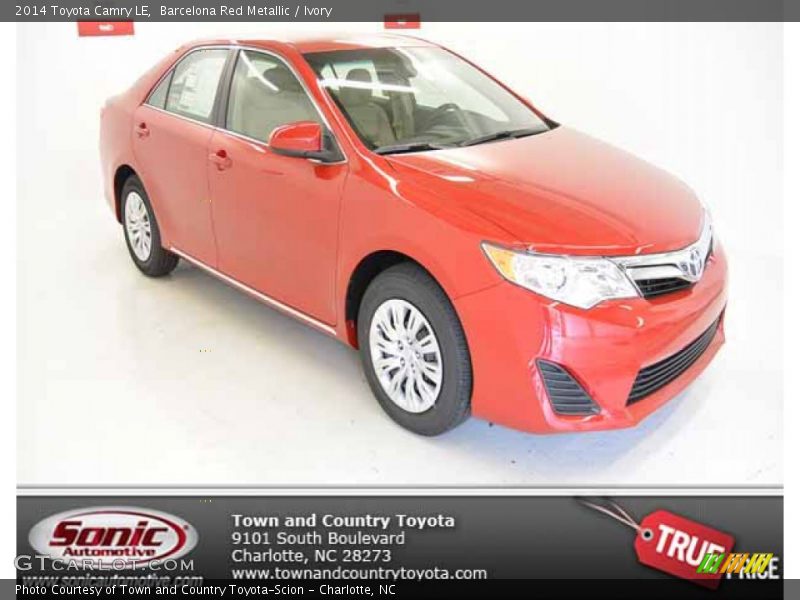 Barcelona Red Metallic / Ivory 2014 Toyota Camry LE