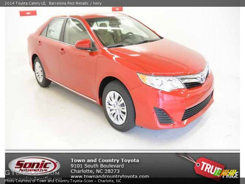 Barcelona Red Metallic / Ivory 2014 Toyota Camry LE