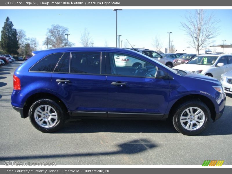 Deep Impact Blue Metallic / Medium Light Stone 2013 Ford Edge SE