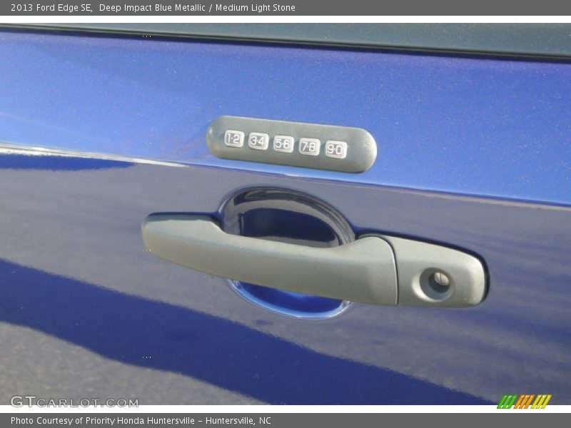 Deep Impact Blue Metallic / Medium Light Stone 2013 Ford Edge SE
