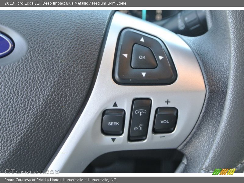 Deep Impact Blue Metallic / Medium Light Stone 2013 Ford Edge SE
