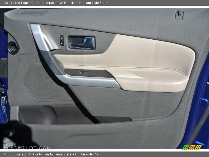 Deep Impact Blue Metallic / Medium Light Stone 2013 Ford Edge SE