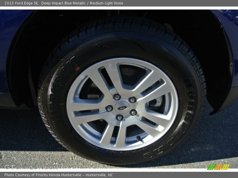 Deep Impact Blue Metallic / Medium Light Stone 2013 Ford Edge SE
