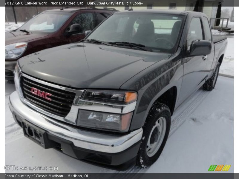 Dark Steel Gray Metallic / Ebony 2012 GMC Canyon Work Truck Extended Cab