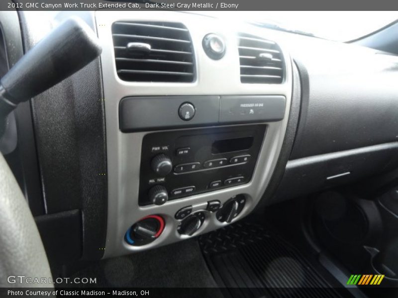 Dark Steel Gray Metallic / Ebony 2012 GMC Canyon Work Truck Extended Cab