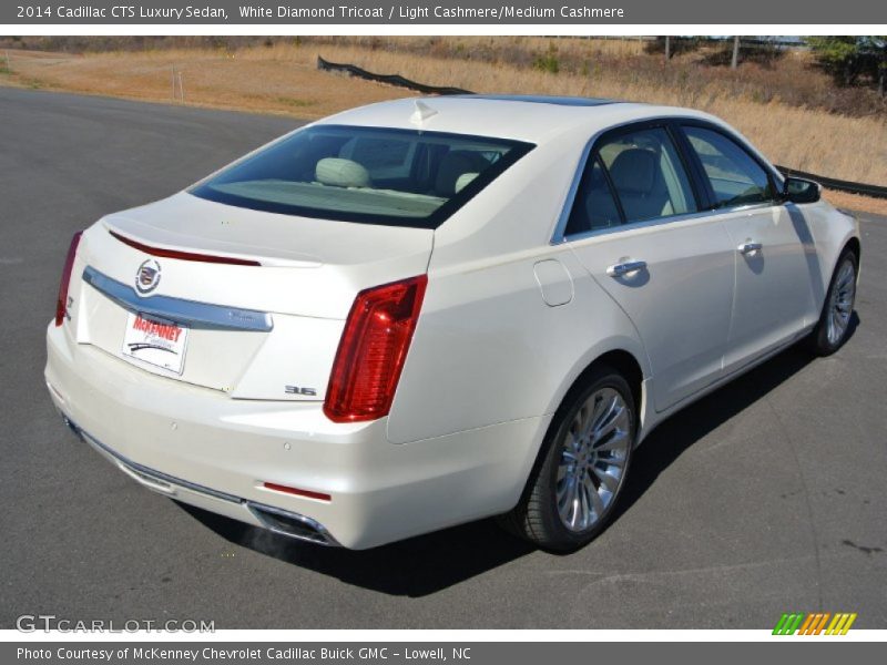 White Diamond Tricoat / Light Cashmere/Medium Cashmere 2014 Cadillac CTS Luxury Sedan