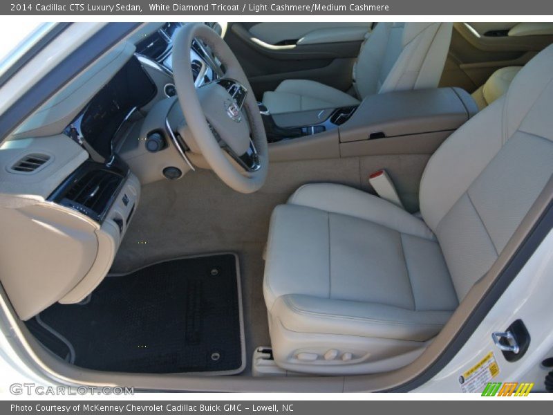 White Diamond Tricoat / Light Cashmere/Medium Cashmere 2014 Cadillac CTS Luxury Sedan