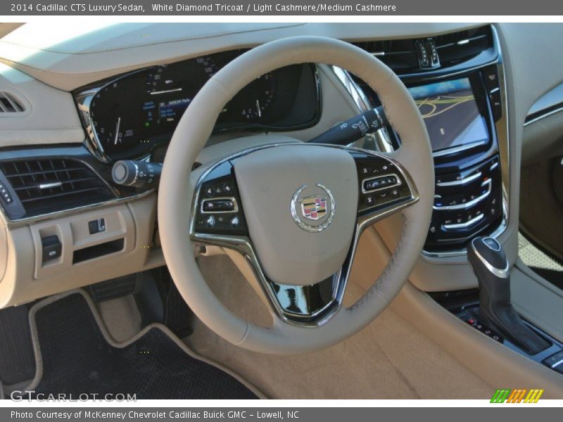 White Diamond Tricoat / Light Cashmere/Medium Cashmere 2014 Cadillac CTS Luxury Sedan