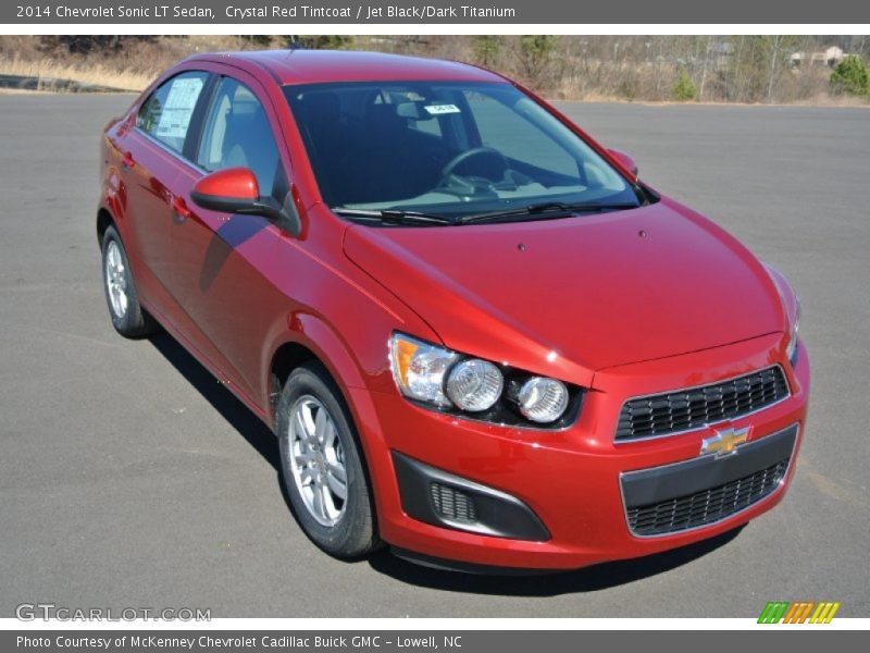 Crystal Red Tintcoat / Jet Black/Dark Titanium 2014 Chevrolet Sonic LT Sedan