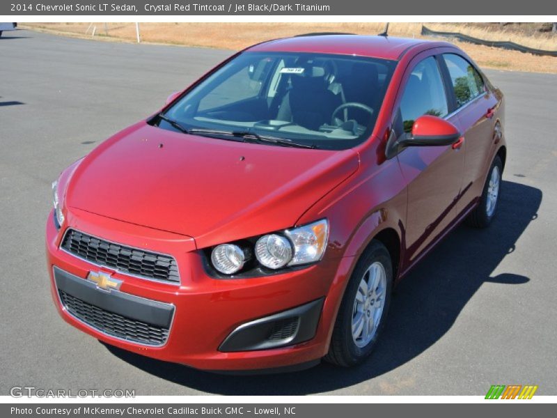 Crystal Red Tintcoat / Jet Black/Dark Titanium 2014 Chevrolet Sonic LT Sedan