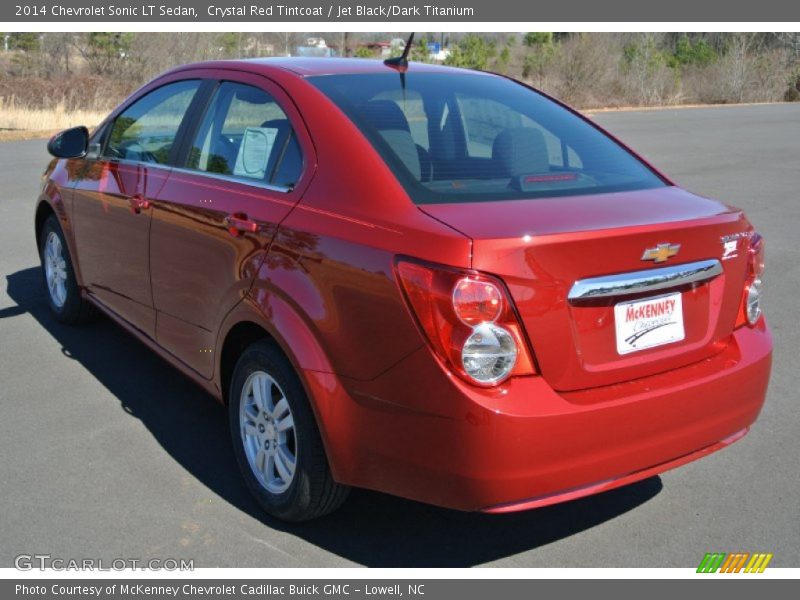 Crystal Red Tintcoat / Jet Black/Dark Titanium 2014 Chevrolet Sonic LT Sedan