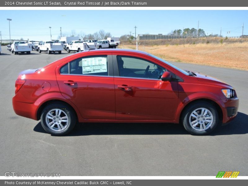 Crystal Red Tintcoat / Jet Black/Dark Titanium 2014 Chevrolet Sonic LT Sedan
