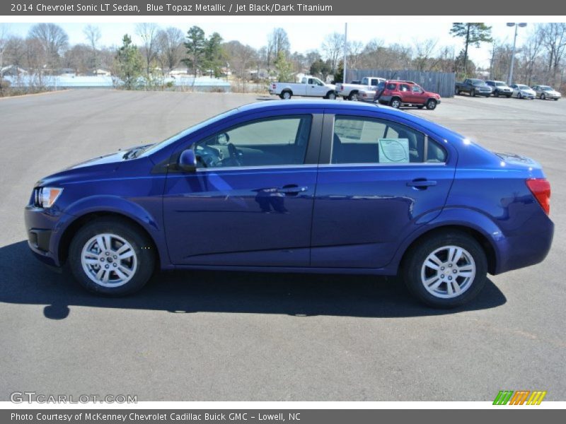 Blue Topaz Metallic / Jet Black/Dark Titanium 2014 Chevrolet Sonic LT Sedan