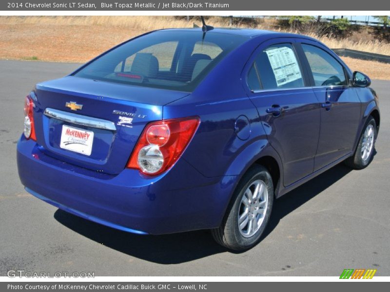 Blue Topaz Metallic / Jet Black/Dark Titanium 2014 Chevrolet Sonic LT Sedan