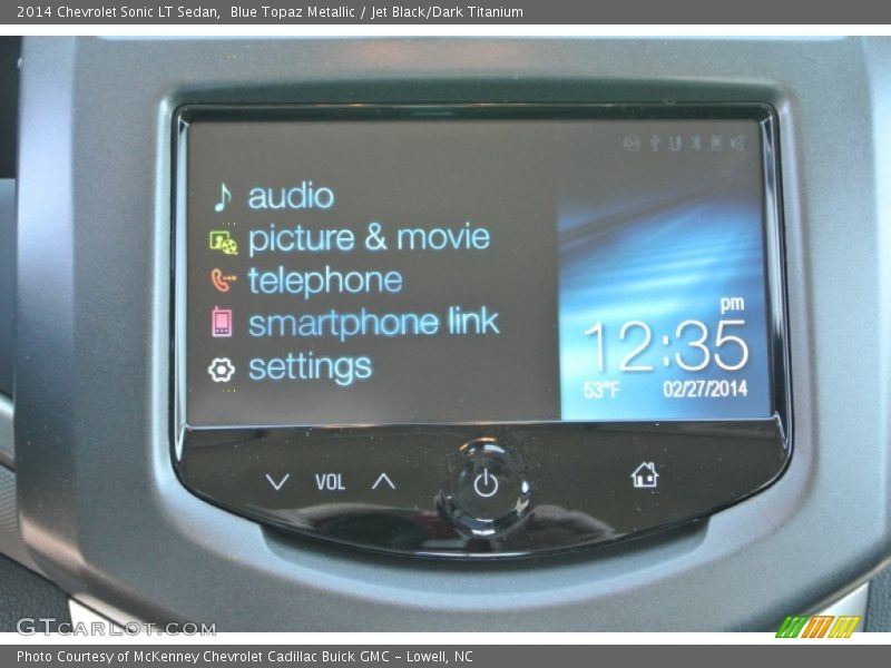 Blue Topaz Metallic / Jet Black/Dark Titanium 2014 Chevrolet Sonic LT Sedan