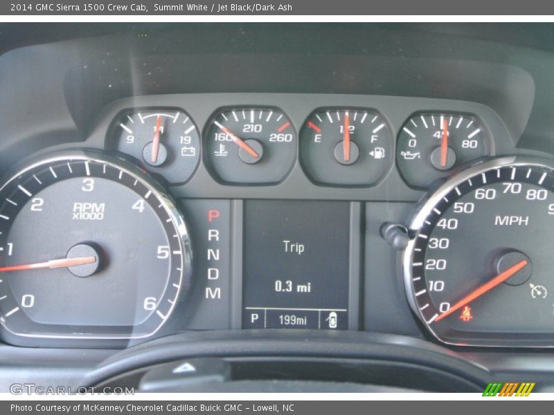 Summit White / Jet Black/Dark Ash 2014 GMC Sierra 1500 Crew Cab
