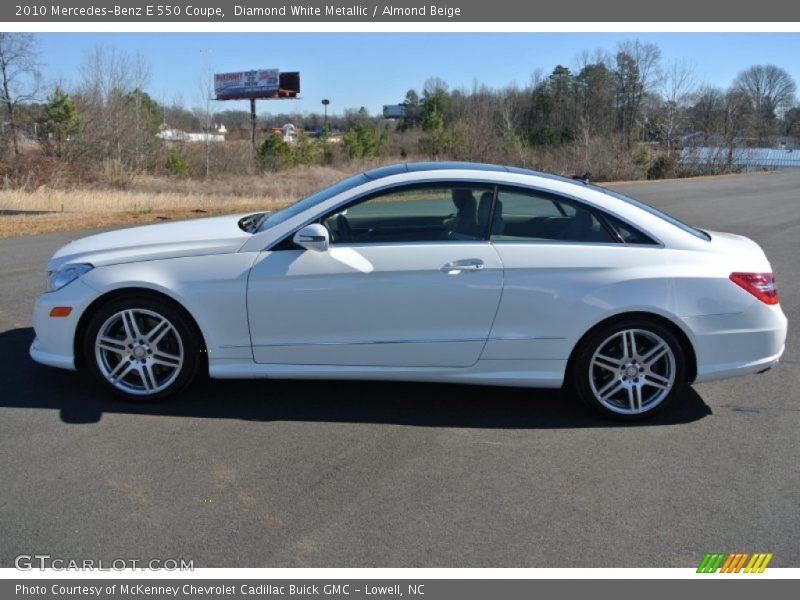 Diamond White Metallic / Almond Beige 2010 Mercedes-Benz E 550 Coupe