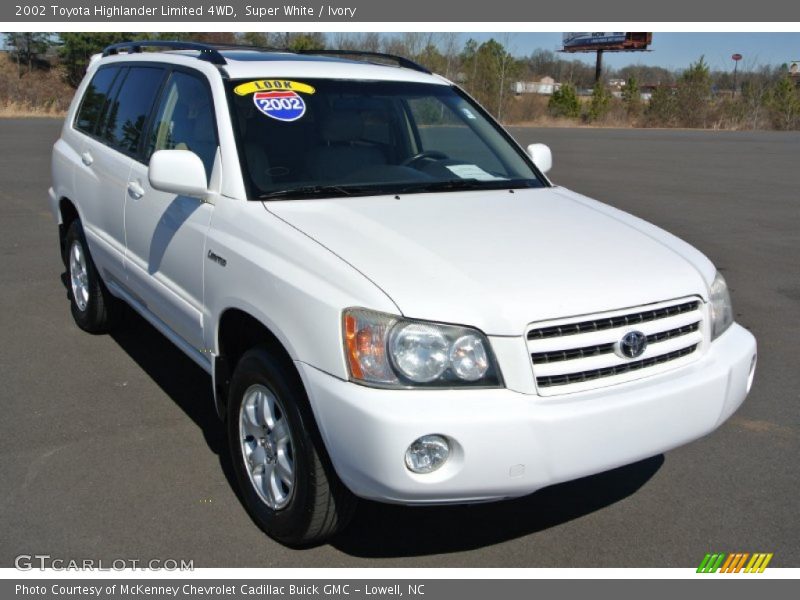 Super White / Ivory 2002 Toyota Highlander Limited 4WD