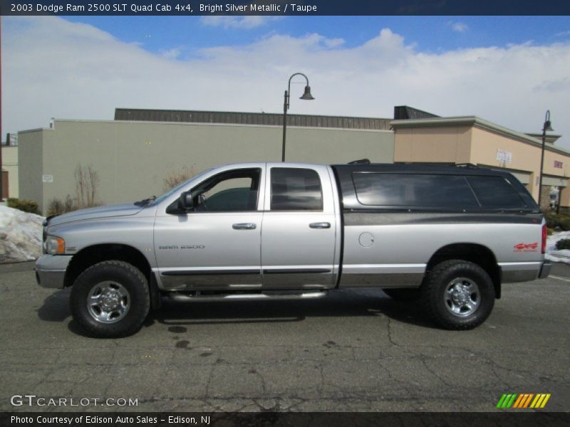 Bright Silver Metallic / Taupe 2003 Dodge Ram 2500 SLT Quad Cab 4x4