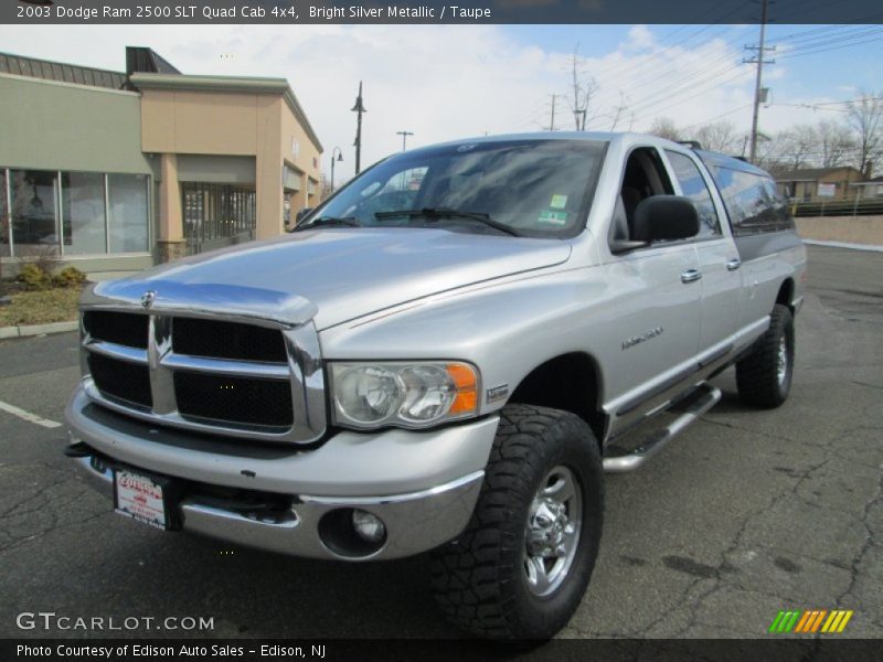 Bright Silver Metallic / Taupe 2003 Dodge Ram 2500 SLT Quad Cab 4x4
