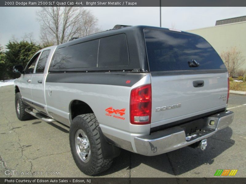 Bright Silver Metallic / Taupe 2003 Dodge Ram 2500 SLT Quad Cab 4x4