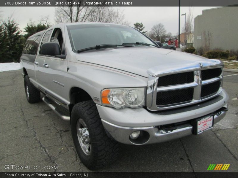 Bright Silver Metallic / Taupe 2003 Dodge Ram 2500 SLT Quad Cab 4x4
