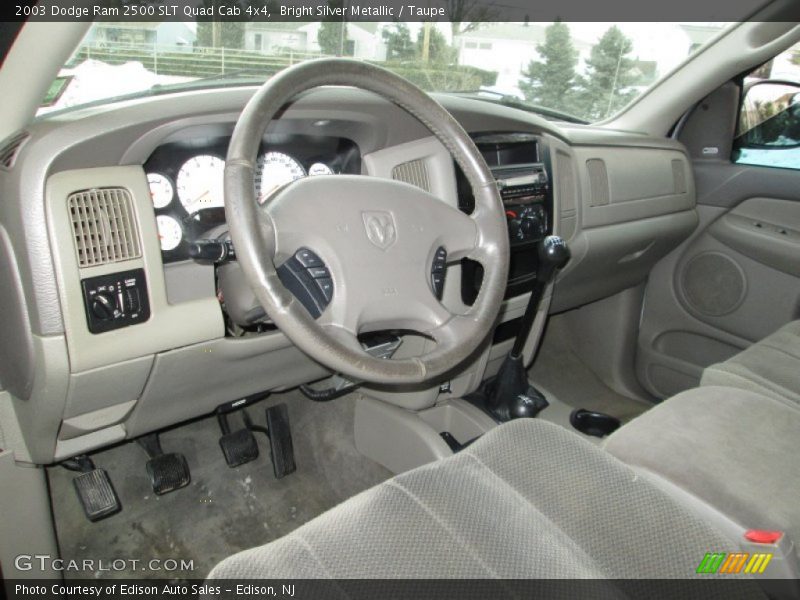 Bright Silver Metallic / Taupe 2003 Dodge Ram 2500 SLT Quad Cab 4x4