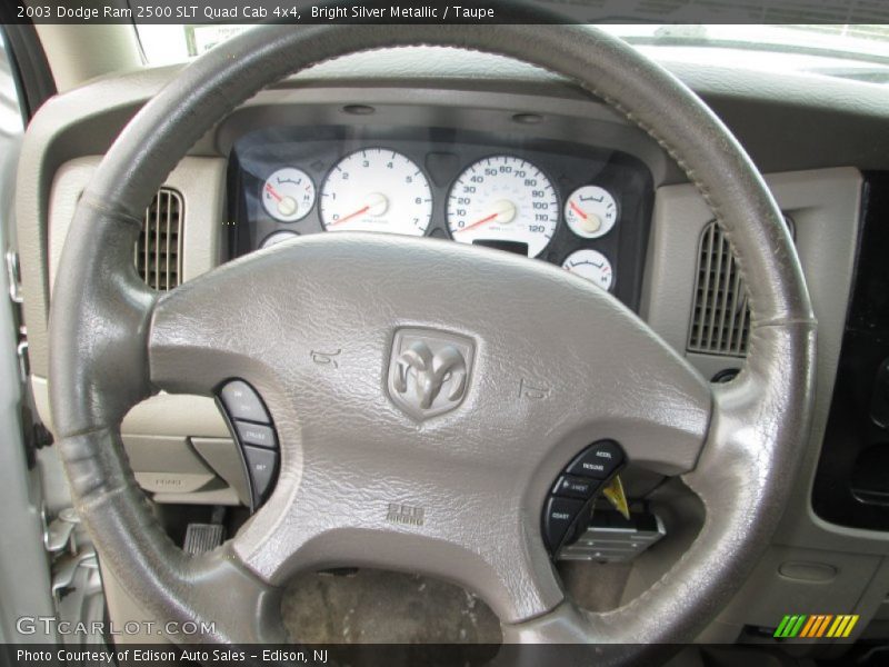 Bright Silver Metallic / Taupe 2003 Dodge Ram 2500 SLT Quad Cab 4x4