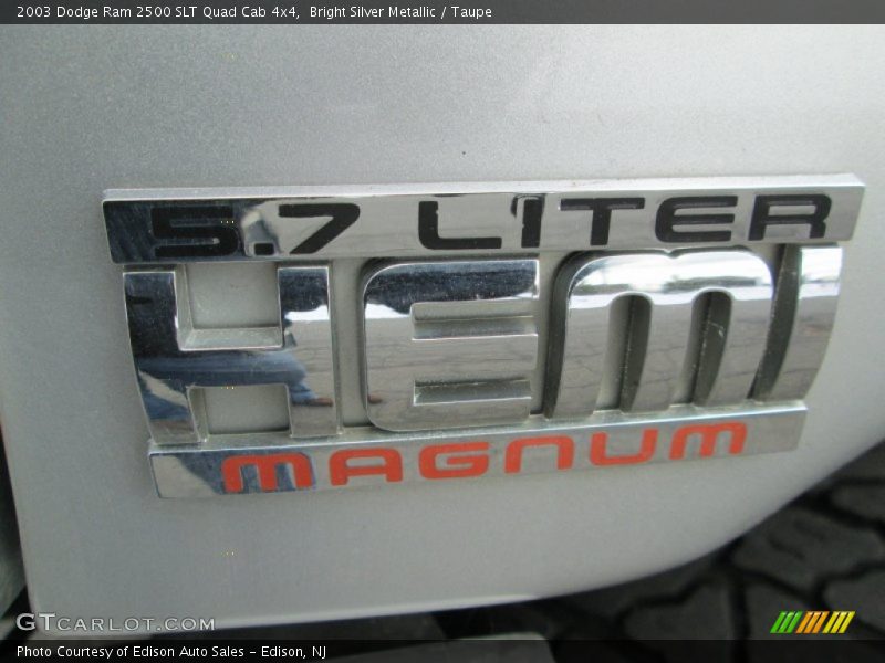 Bright Silver Metallic / Taupe 2003 Dodge Ram 2500 SLT Quad Cab 4x4