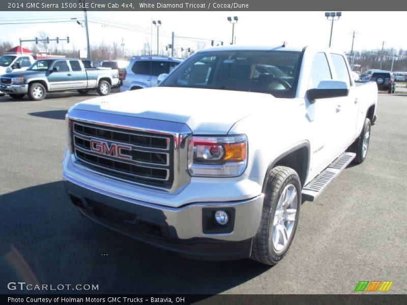 White Diamond Tricoat / Cocoa/Dune 2014 GMC Sierra 1500 SLE Crew Cab 4x4